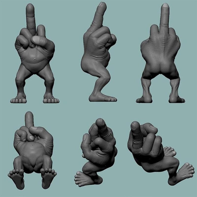 Mittelfingerfigur mit Beinen | Brehn