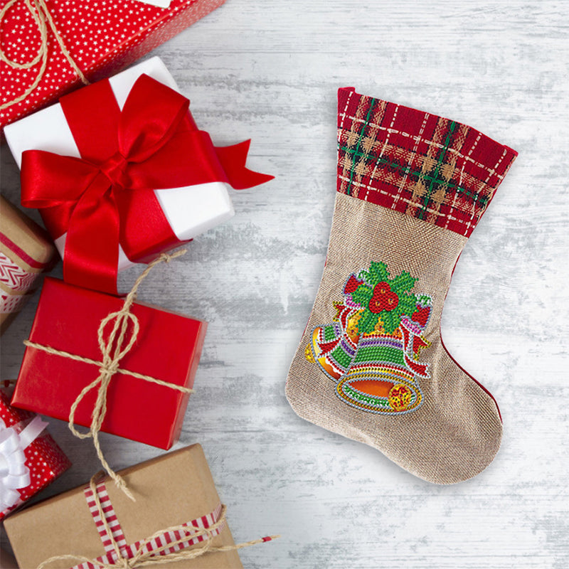 Brehn | Diamond Painting Xmas Rhinestone Sock Stickerei Mosaik Geschenk Tasche