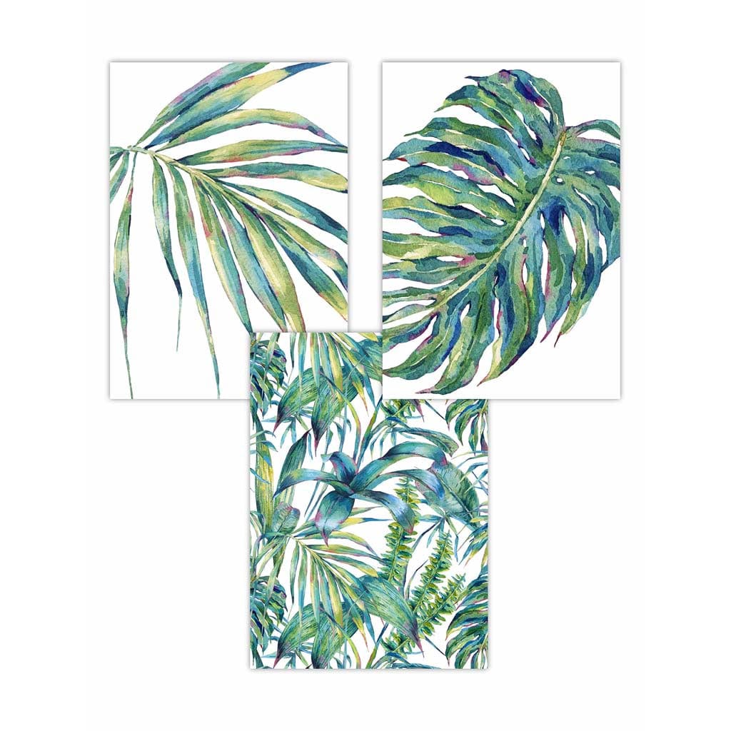 BOTANISCHES Set aus 3 Kunstdrucken nach einem originalen Aquarelldruck