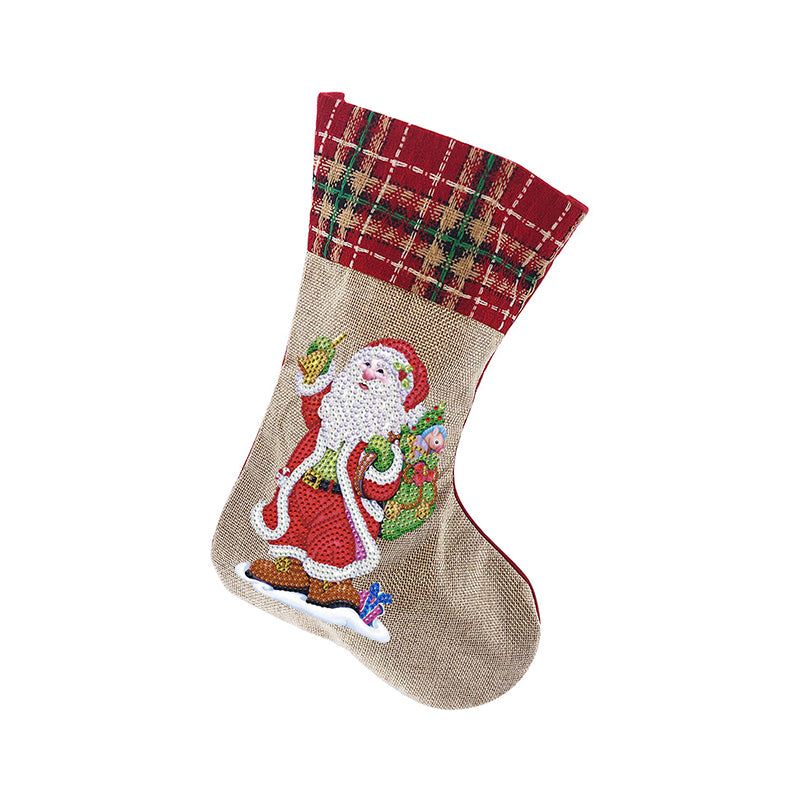 Brehn | Diamond Painting Xmas Rhinestone Sock Stickerei Mosaik Geschenk Tasche