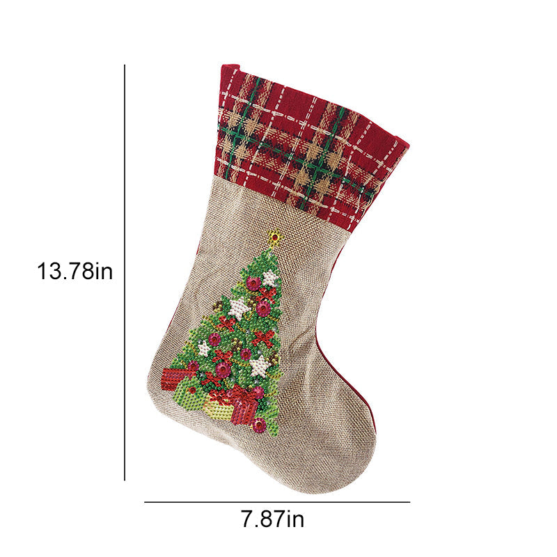 Brehn | Diamond Painting Xmas Rhinestone Sock Stickerei Mosaik Geschenk Tasche