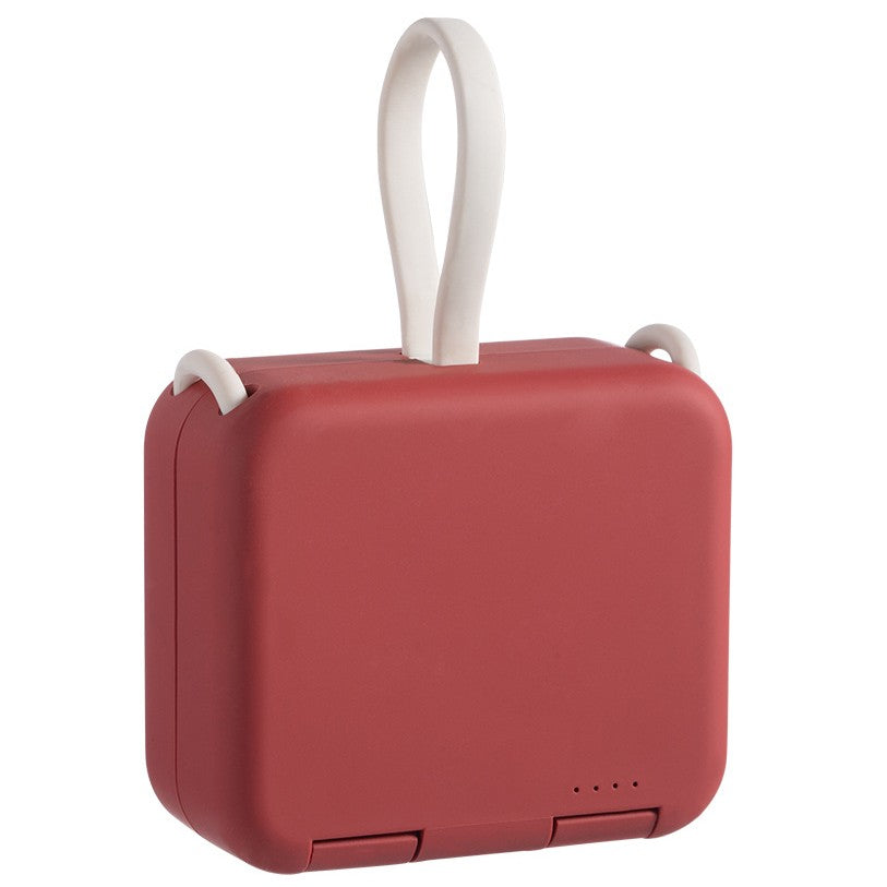 Brehn | 4000mAh tragbare Rückenklemme Power Bank, mit Telefonhalter, faltbares Design & Ladekabel, für gängige Handymodelle