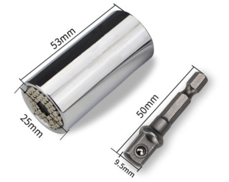 Brehn | Universalsteckschlüssel, mit Verstelladapter, Griff 7mm-19mm, für Schrauben, Unterlegscheiben, Bolzen & mehr