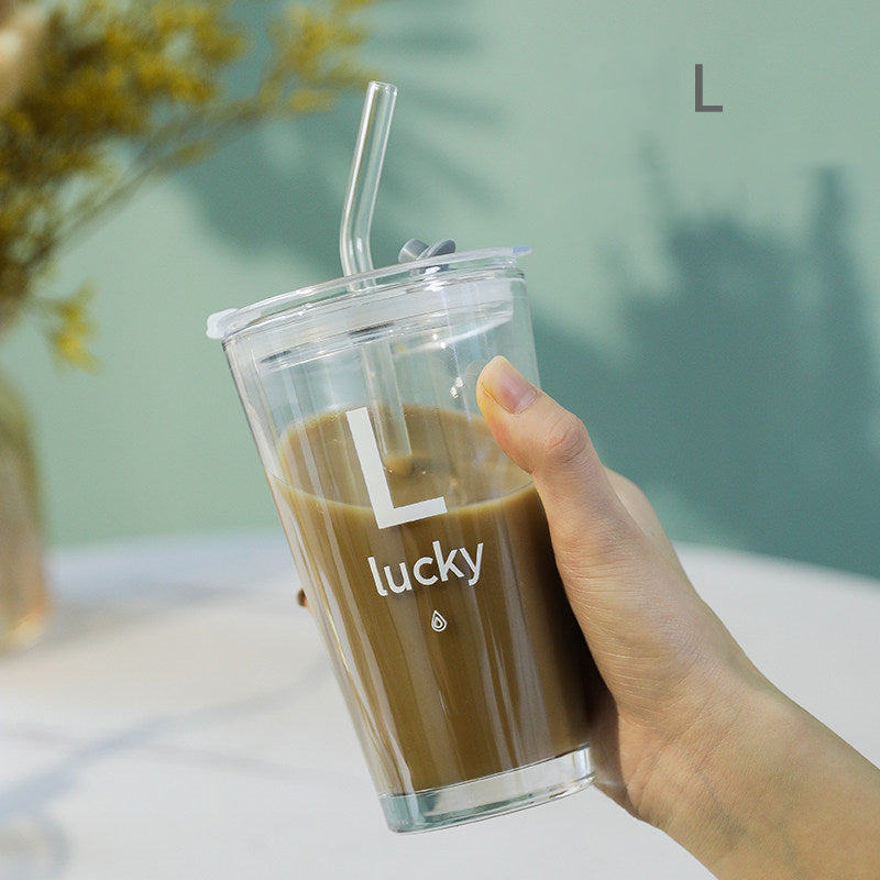 Brehn | Einfacher moderner Reisebecher mit Deckel und Strohhalm, für Eiswasser, Kaffee, Saft, Getränke