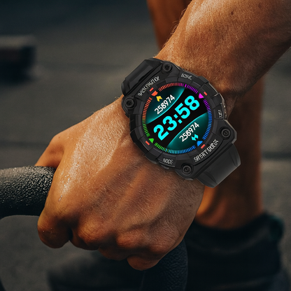 Smartwatch mit Fitness-Tracking – IP67 wasserdicht, 1,3 Zoll Display, für Android & iOS, Silikonarmband