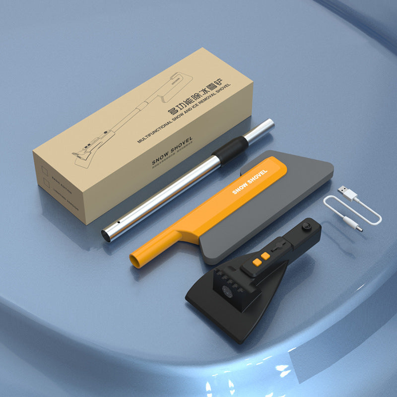 Brehn | 4-in-1 Auto-Schneebesen und Eiskratzer, mit wiederaufladbarem LED und abnehmbarem Design, für Auto, SUV & mehr