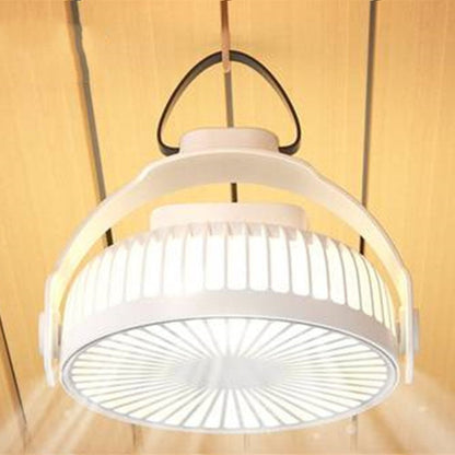 2-in-1 Wiederaufladbarer Tragbarer Hängender / Schreibtisch Ventilator, mit Nachtlicht, 4 Einstellbare Windgeschwindigkeiten | Brehn