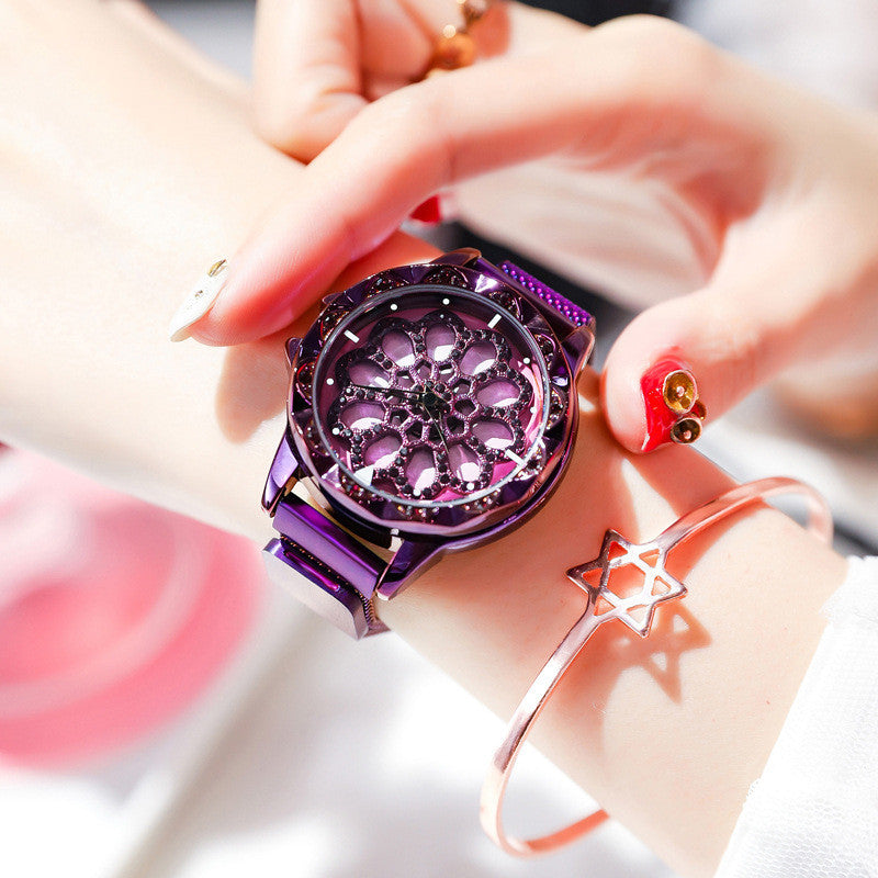 Brehn | Fashion Damen Uhr, mit 360¬∞ drehbarem Zifferblatt, magnetischem Armband & täglicher wasserdicht