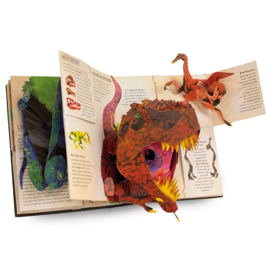 DinoWorld 3D-Pop-up-Buch | Prähistorische Dinosaurier & Seeungeheuer | Gebundene Ausgabe