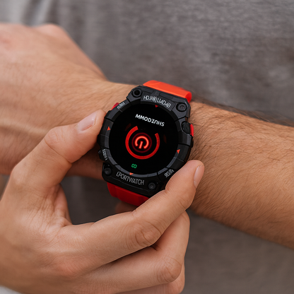 Smartwatch mit Fitness-Tracking – IP67 wasserdicht, 1,3 Zoll Display, für Android & iOS, Silikonarmband