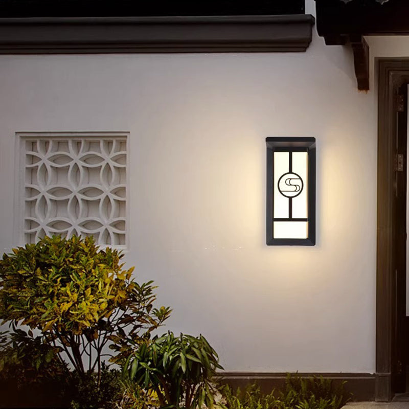 Modern Industrial Kubus Aluminium Akryl LED Wasserdicht Außen Wand Sconces Lampe Für Außenpatio | Brehn