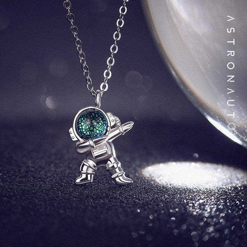 Brehn | Silber Astronauten Necklace, Schmuckgeschenke für Frauen