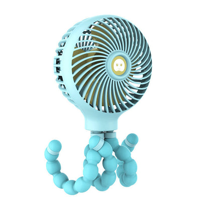Brehn | Tragbarer wiederaufladbarer Ventilator mit verstellbarem Stativ & 3 Windmodi, für Zuhause, Schreibtisch, Kinderwagen & mehr