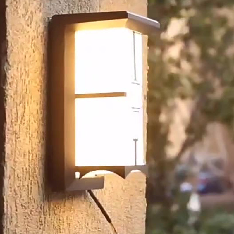 Modern Industrial Kubus Aluminium Akryl LED Wasserdicht Außen Wand Sconces Lampe Für Außenpatio | Brehn
