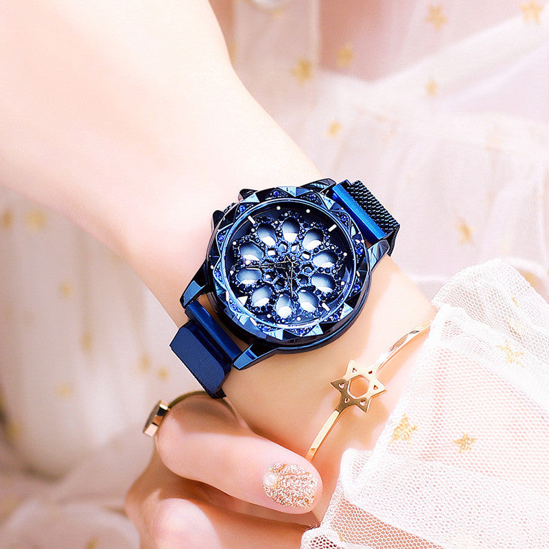 Brehn | Fashion Damen Uhr, mit 360¬∞ drehbarem Zifferblatt, magnetischem Armband & täglicher wasserdicht