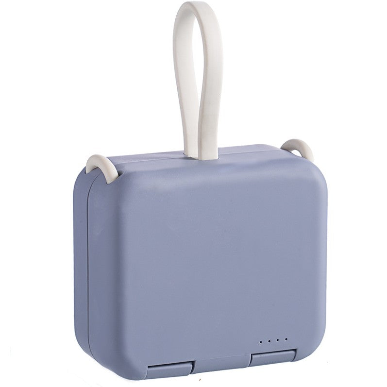 Brehn | 4000mAh tragbare Rückenklemme Power Bank, mit Telefonhalter, faltbares Design & Ladekabel, für gängige Handymodelle