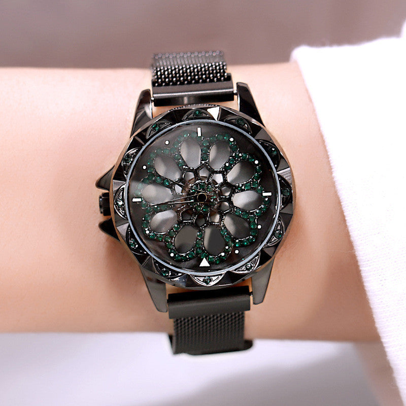 Brehn | Fashion Damen Uhr, mit 360¬∞ drehbarem Zifferblatt, magnetischem Armband & täglicher wasserdicht