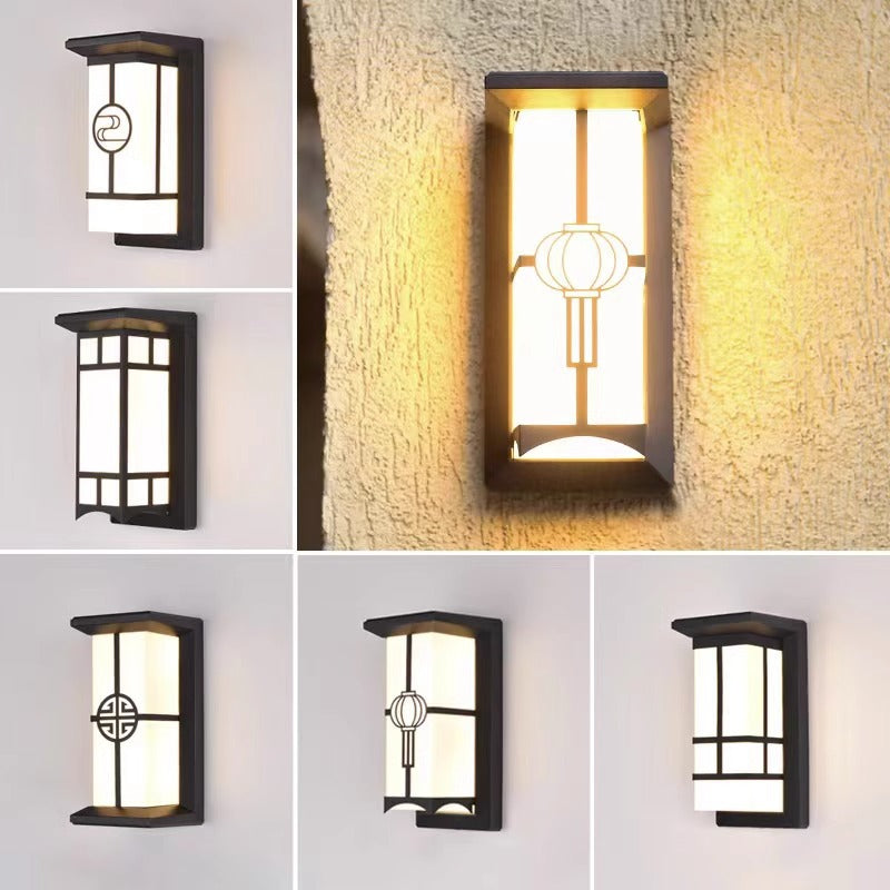 Modern Industrial Kubus Aluminium Akryl LED Wasserdicht Außen Wand Sconces Lampe Für Außenpatio | Brehn