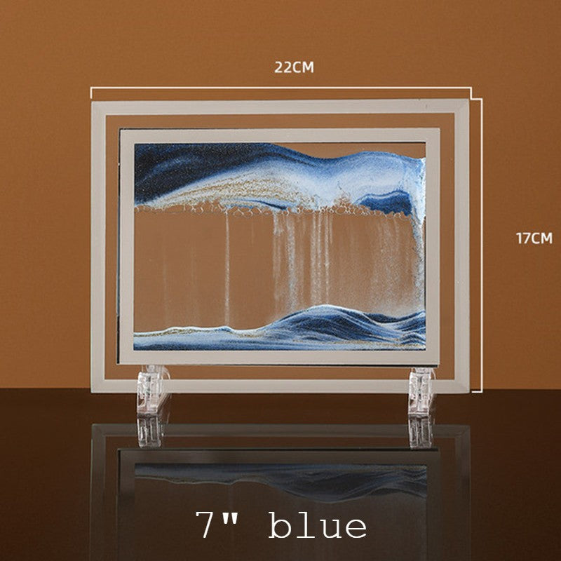 Brehn | Dynamisches Glasrahmen Bewegt Sand Natur Landschaft, für Desktop, Zuhause, Büro, Dekor