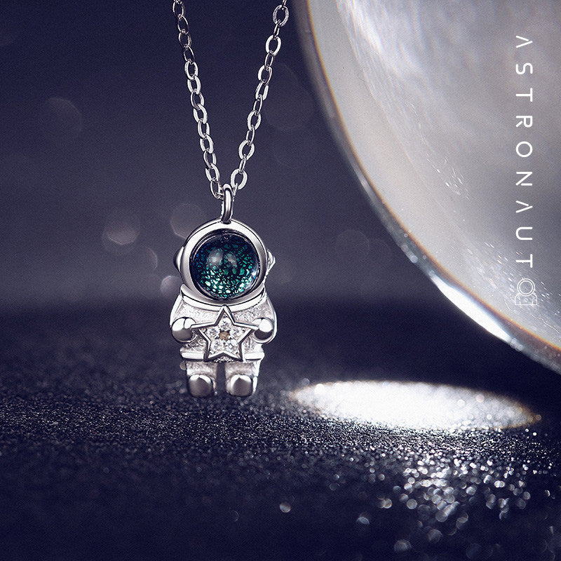 Brehn | Silber Astronauten Necklace, Schmuckgeschenke für Frauen