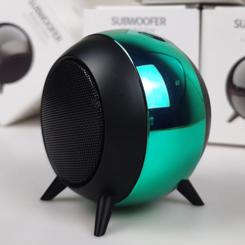 Brehn | Tragbarer Mini-Wireless-Bluetooth 5.0 Lautsprecher, mit coolem Metallschalengehäuse, langer Akkulaufzeit und weitgehend kompatibel mit Telefonen und Tablets, für Büro, Zuhause und mehr