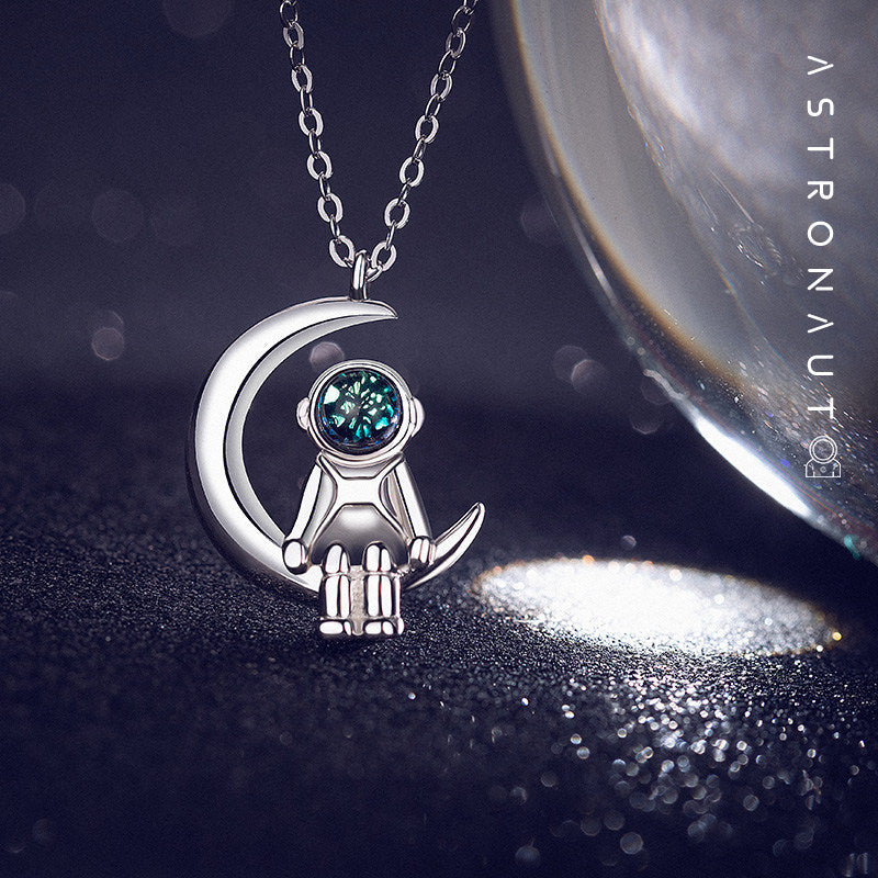 Brehn | Silber Astronauten Necklace, Schmuckgeschenke für Frauen