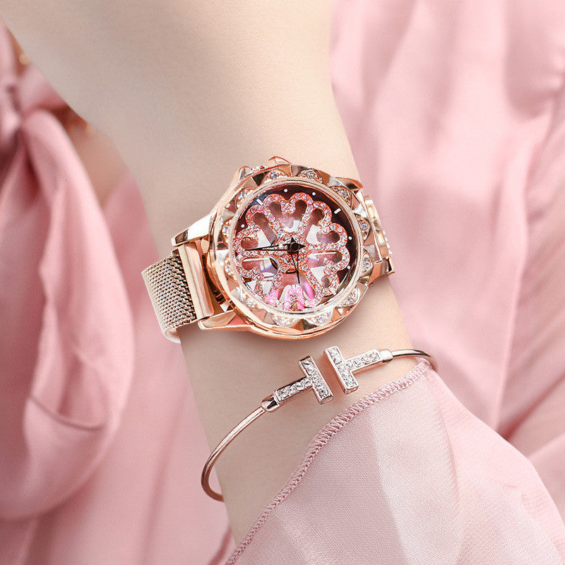 Brehn | Fashion Damen Uhr, mit 360¬∞ drehbarem Zifferblatt, magnetischem Armband & täglicher wasserdicht