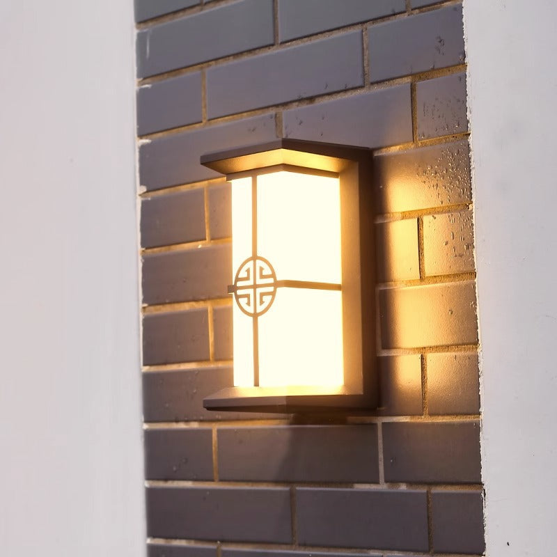 Modern Industrial Kubus Aluminium Akryl LED Wasserdicht Außen Wand Sconces Lampe Für Außenpatio | Brehn