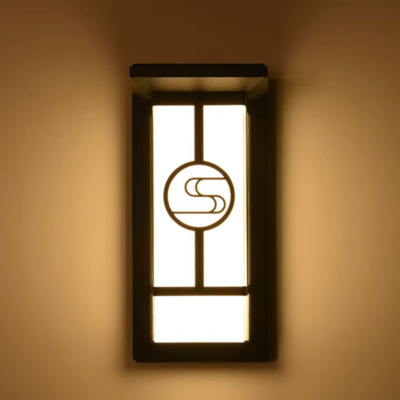 Modern Industrial Kubus Aluminium Akryl LED Wasserdicht Außen Wand Sconces Lampe Für Außenpatio | Brehn