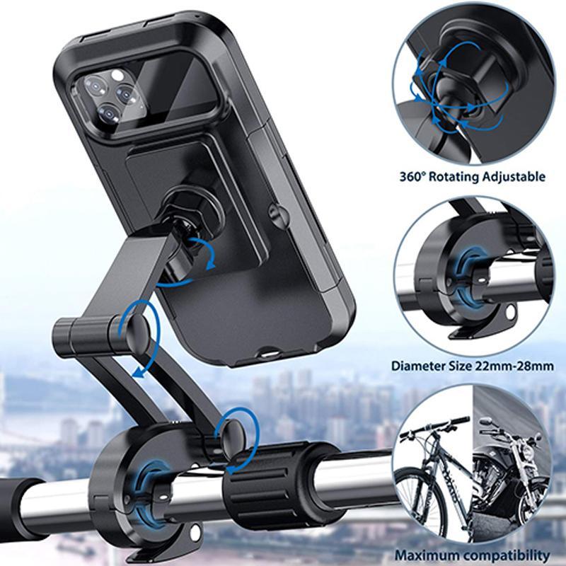 RideCharge Pro – Wasserdichter Handyhalter mit USB und 15W kabellosem Laden für Fahrrad und E-Bike | Brehn