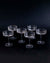 Rippierte Coupe Cocktailgläser - Set von 6