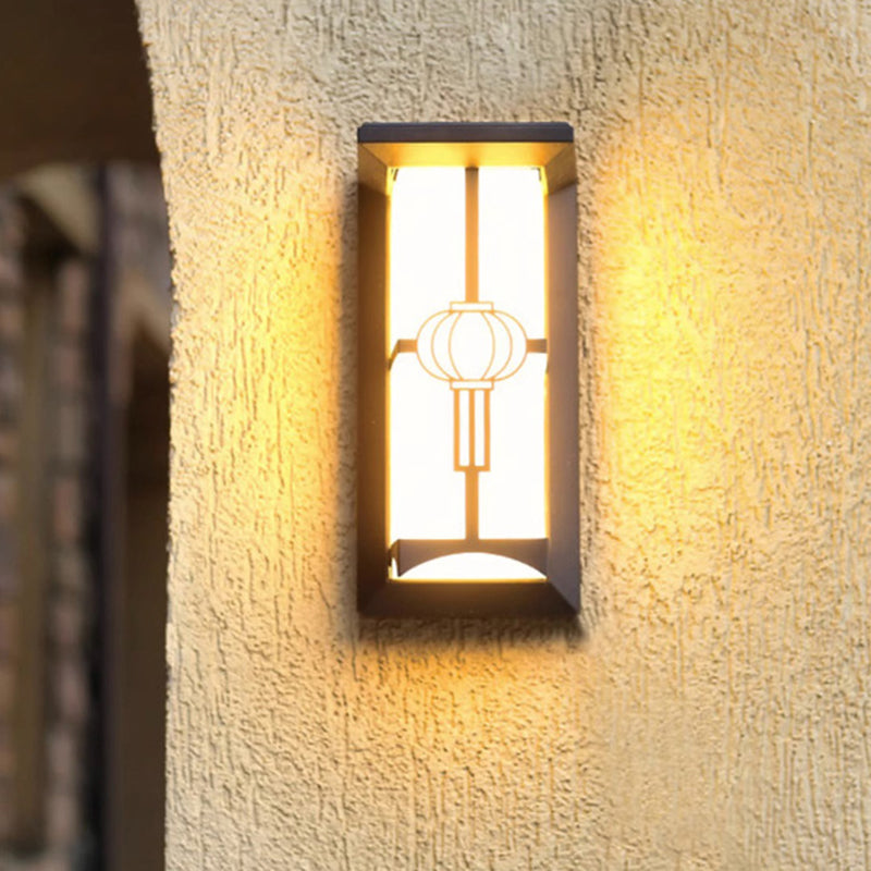 Modern Industrial Kubus Aluminium Akryl LED Wasserdicht Außen Wand Sconces Lampe Für Außenpatio | Brehn