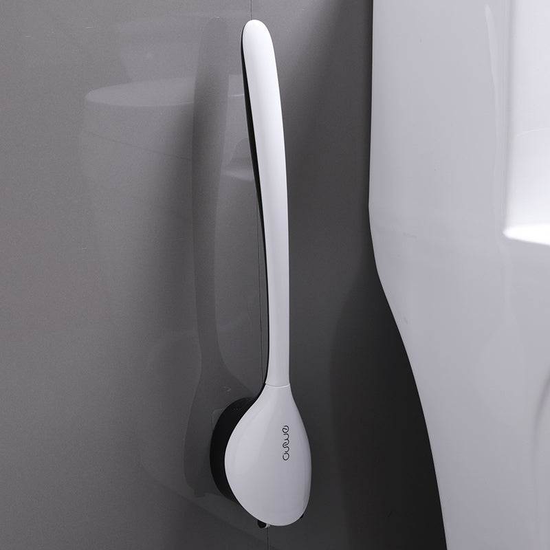 Brehn | Wandmontiertes WC-Bürsten-Set, mit Halter, weichen Borsten & ohne Bohren Installation