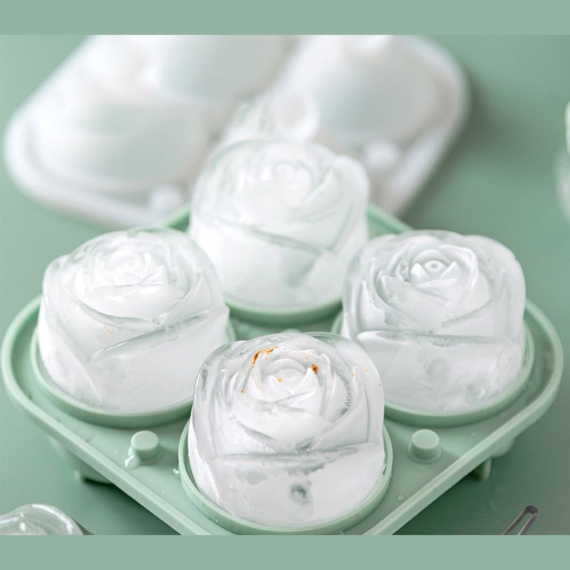 Brehn | Romantische Rosen-Eiswürfelschale, für Eis, Backen & mehr