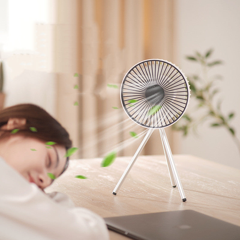 Tragbarer wiederaufladbarer Ventilator mit flexiblem Stativ und 3 Geschwindigkeitsstufen, für Reisen, Büro, Raum, Outdoor | Brehn