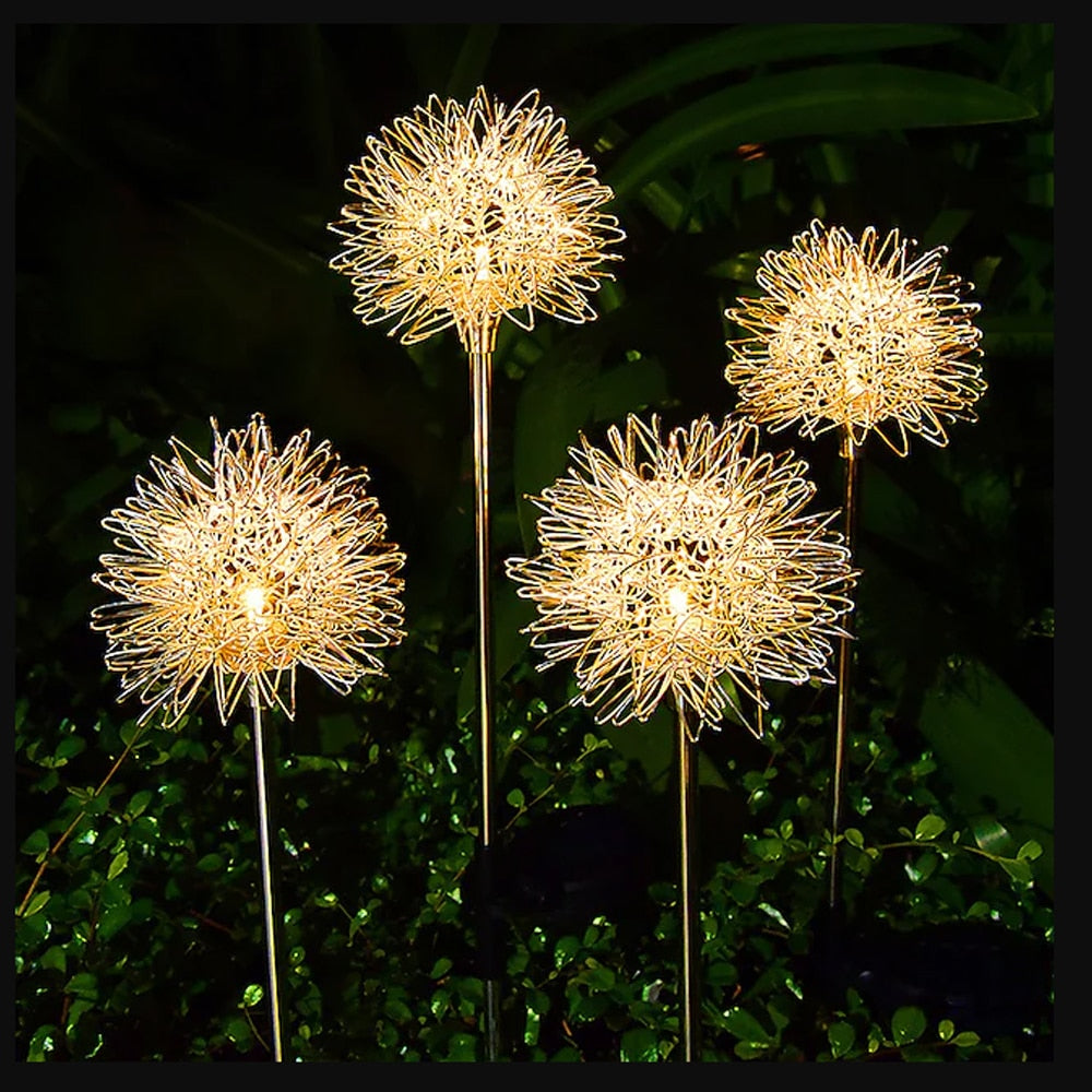 Solar LED Gartenlampe ( 2 Stück) Löwenzahn-Design mit Spieß | Brehn