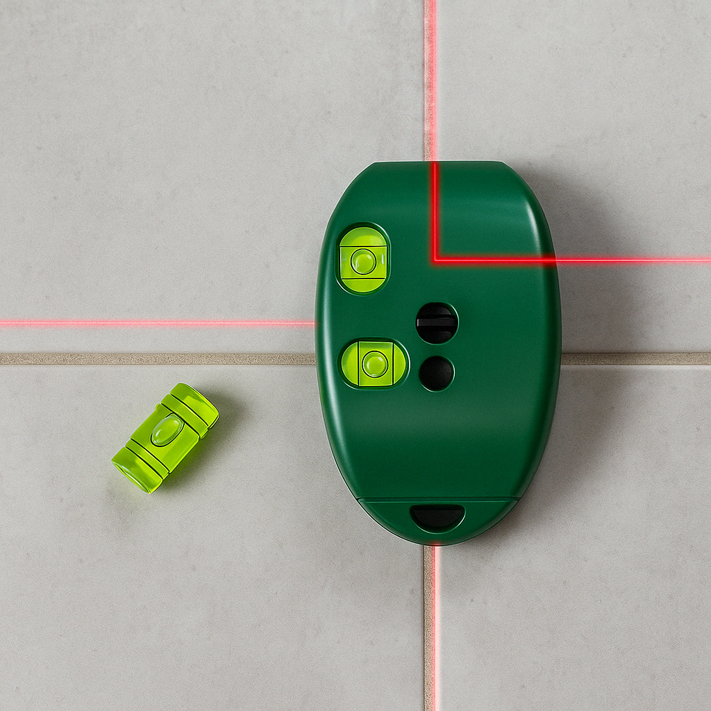 Laser-Nivelliergerät mit präziser 90°-Winkelmessung