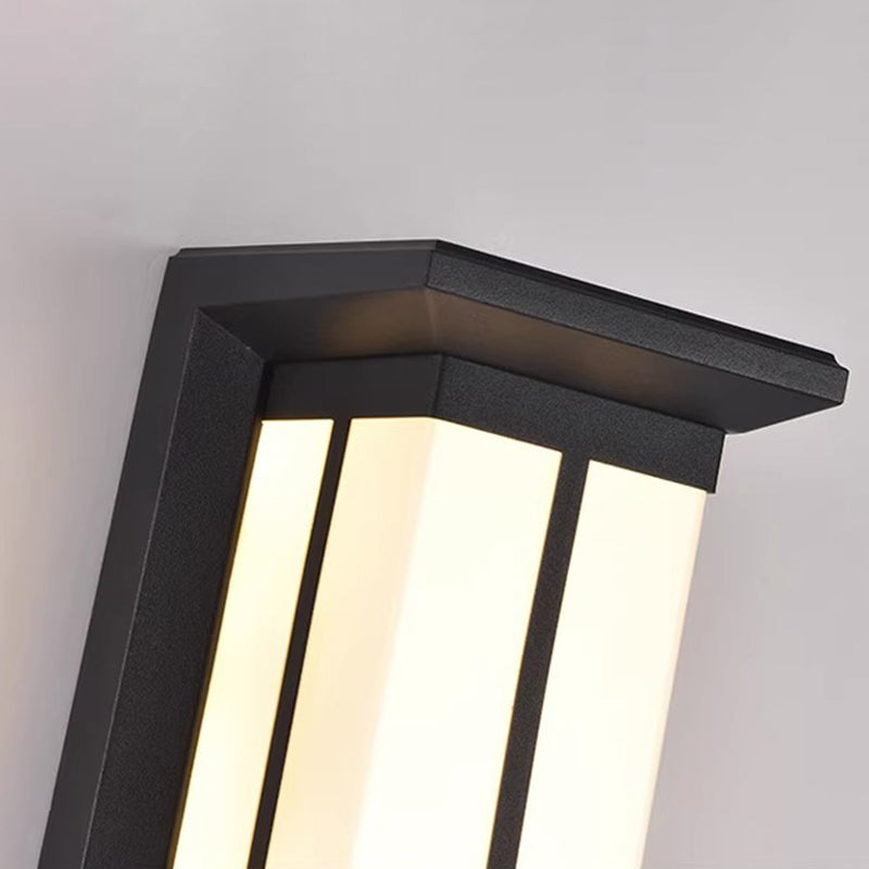 Modern Industrial Kubus Aluminium Akryl LED Wasserdicht Außen Wand Sconces Lampe Für Außenpatio | Brehn