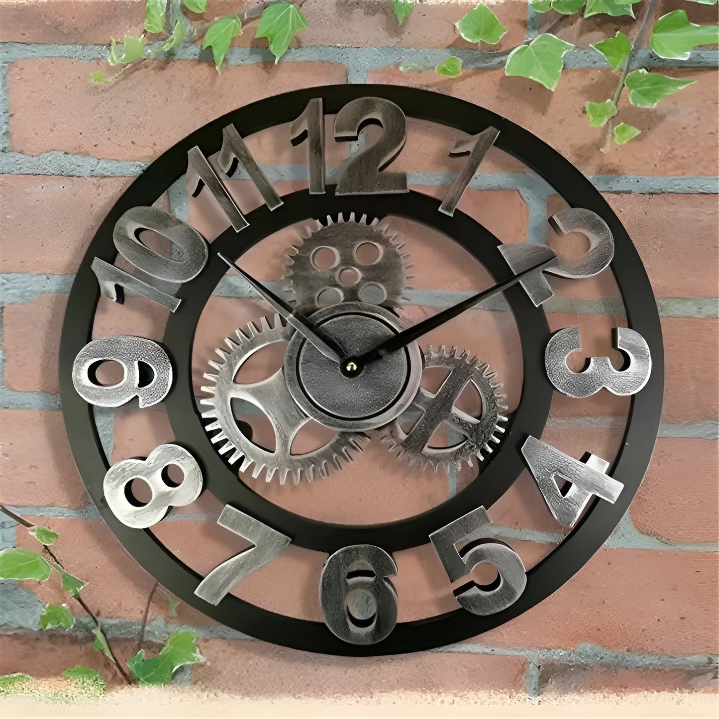 Wanduhr im Zahnraddesign – Industrieller Look für stilvolle Wanddekoration