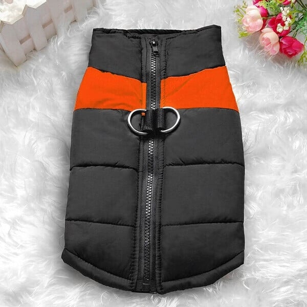 XXL Dog Vest Outdoor S-7XL | Warmer, Waterproof Dog Coat with Integrated Leash Attachment
