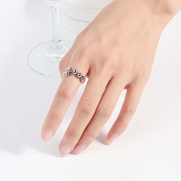 Brehn | 4 Beads Adjustable Anxiety Relief Ring