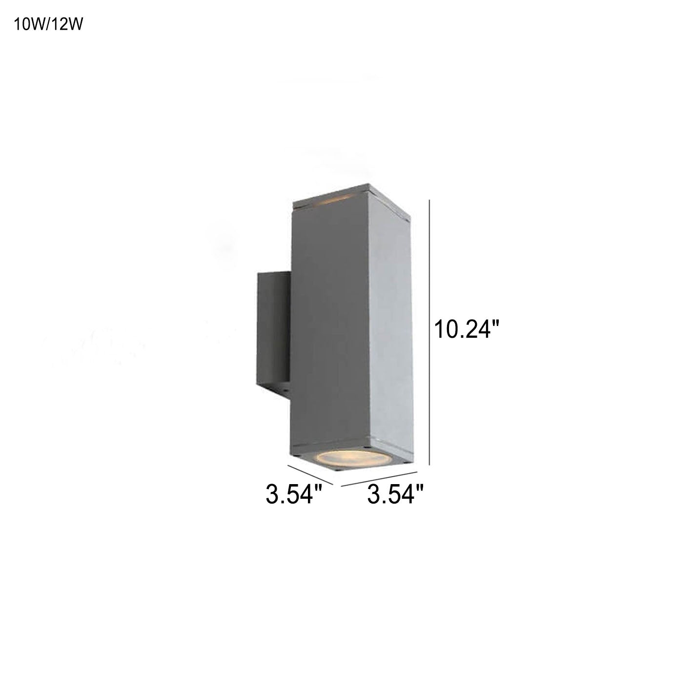 Moderner minimalistischer quadratischer Säulen-LED-leuchtender wetterfester Wandleuchten-Lampe | Brehn