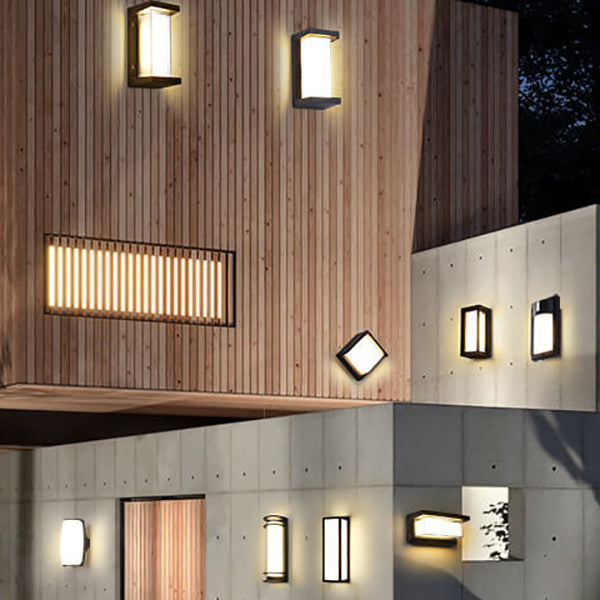 Moderne kreative Geometrie Aluminium Außen wasserdichte LED Wandleuchte Lampe | Brehn