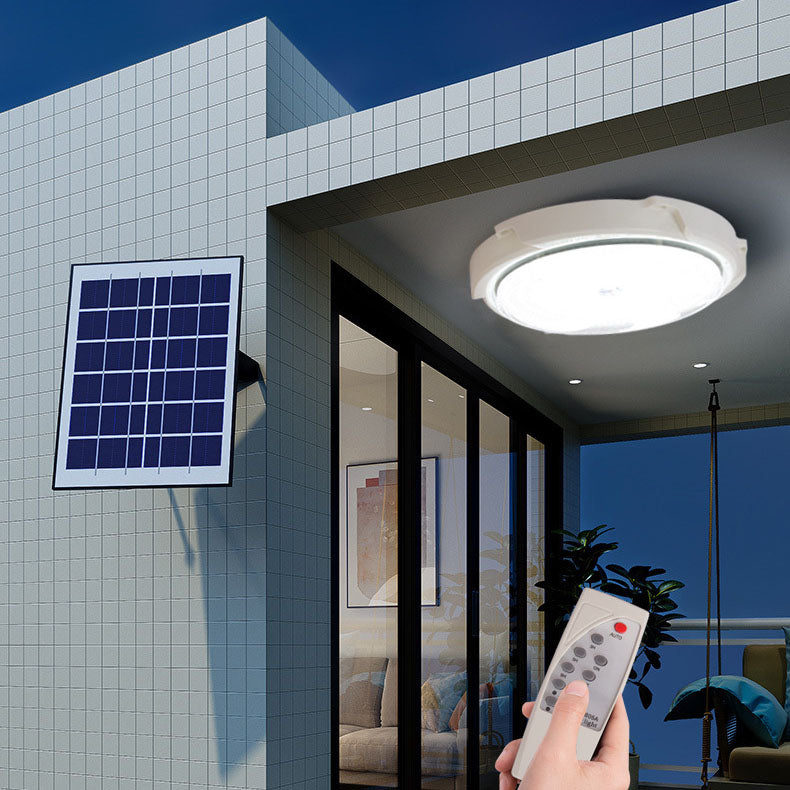 Moderne Runde Solar LED Fernbedienung Außen Innen Deckenleuchte | Brehn