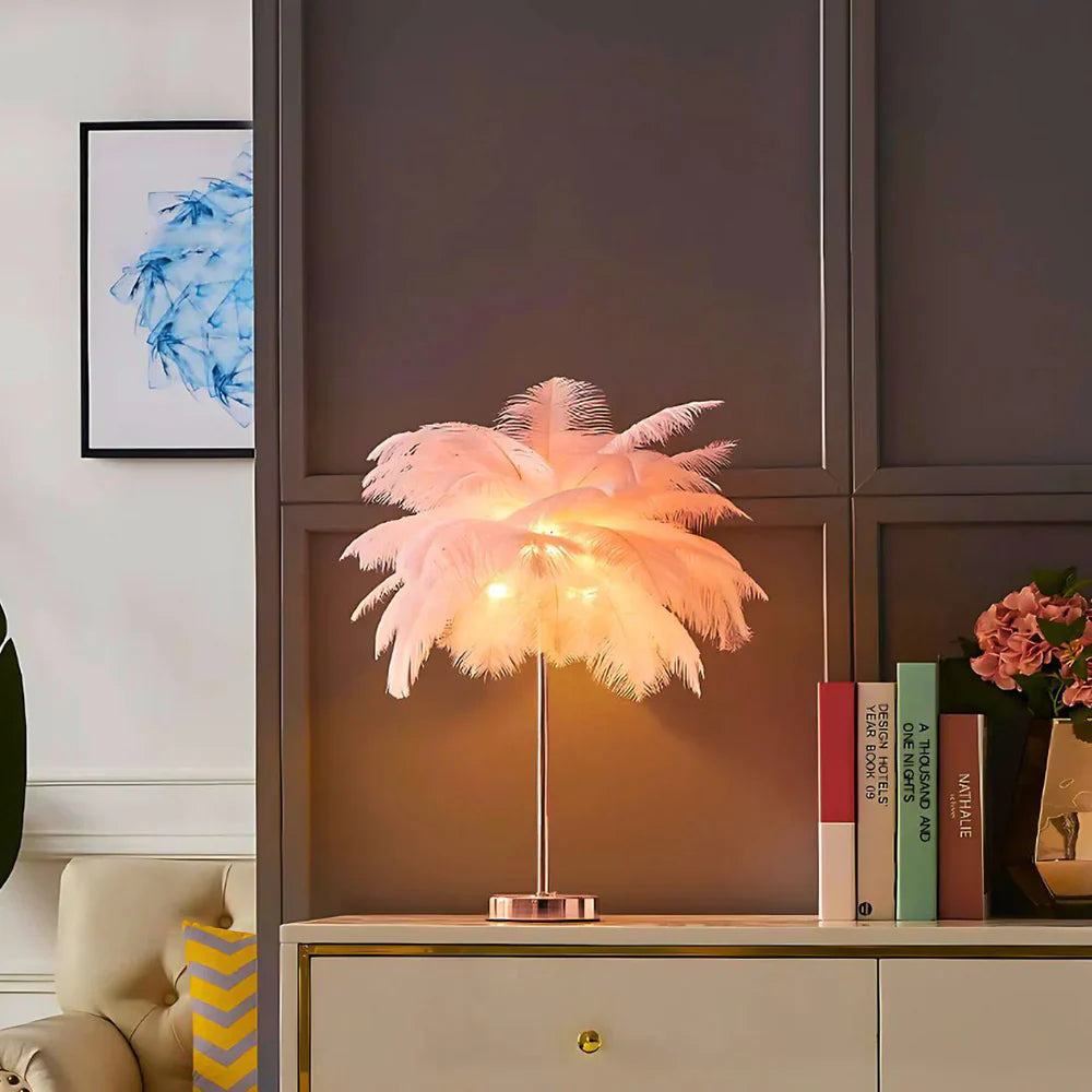 Atmosphärische Feder-Palmenbaum-Lampe - LumaPalm | Brehn