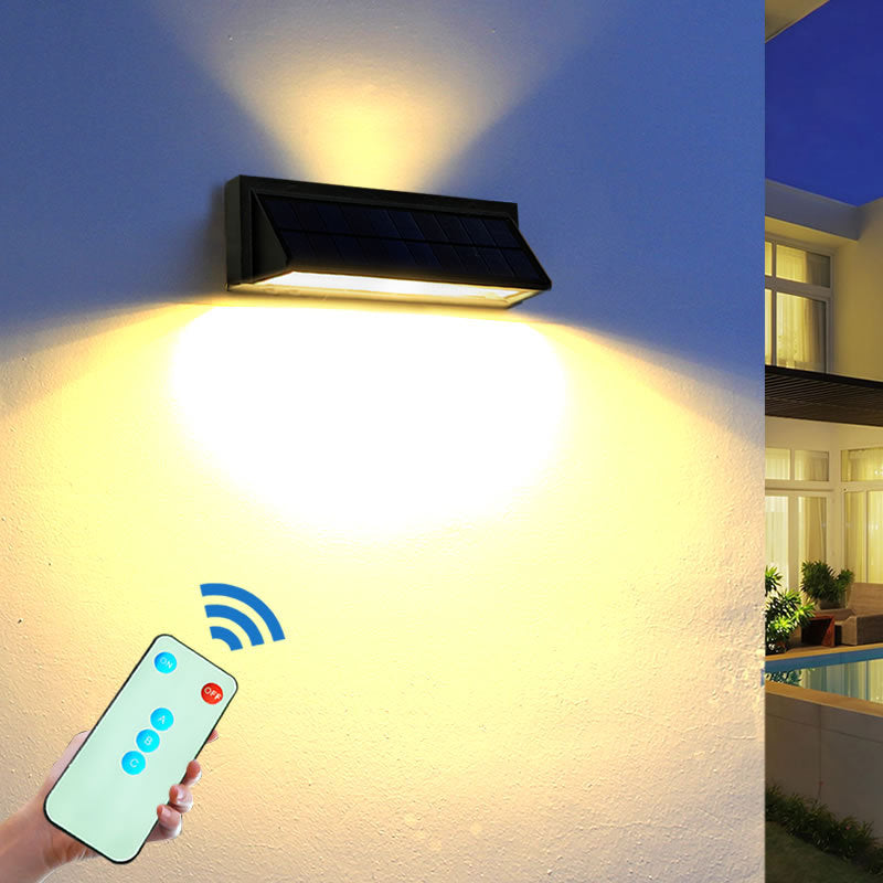 Outdoor Solar Waterproof Rechteckige Schräg LED Patio Wandlampe | Brehn