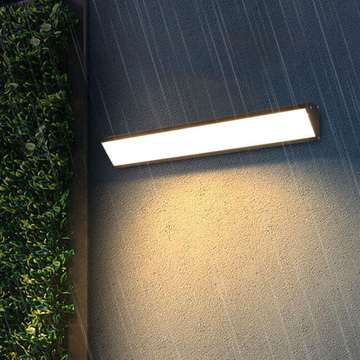 Moderne Outdoor Lang Bar Aluminium Acryl Wasserdicht LED Wand Sconces Lampe | Brehn