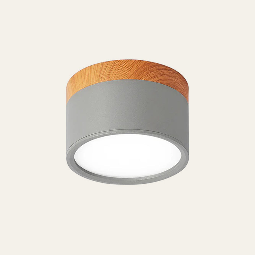 Moderne LED-Deckenleuchte, flächenbündig, zylinderförmig