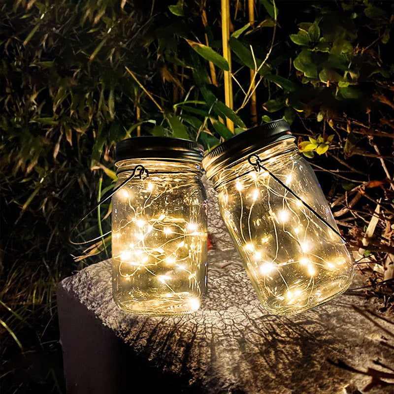 Moderne Art Deco Wasserdichte Solar Glas Edelstahl Kupferdraht Stern LED Lichterkette Außenbeleuchtung Für Garten | Brehn