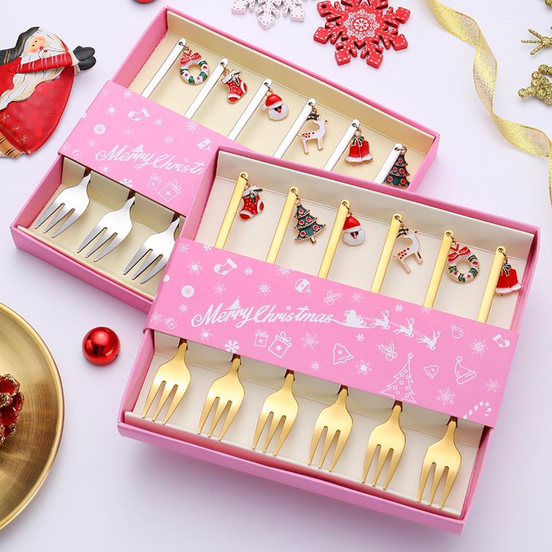 Brehn | Weihnachtsdekorationen für Zuhause - Weihnachts-Metalllöffel-Geschenkset
